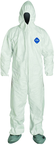 Tyvek® White Zip Up Coveralls w/ Attached Hood & Boots - 2XL (case of 25) - USA Tool & Supply