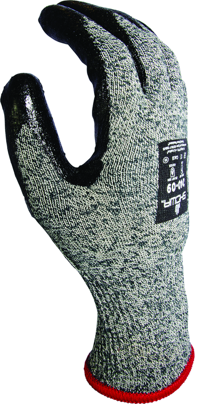 Flame-resistant, flat dipped sponge neoprene palm coating, Gray with black, 13-gauge Kevlar liner, tactile grip, Arc Flash level 2, ANSI CUT LEVEL A4/extra large - USA Tool & Supply