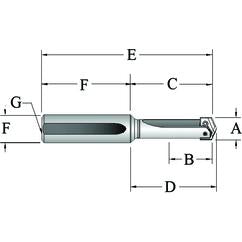 22020S-125L Spade Blade Holder - Straight Flute- Series 2 - USA Tool & Supply