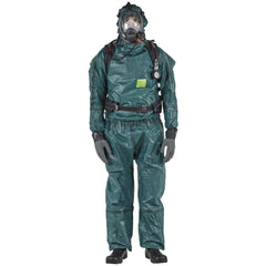 Disposable Coveralls: Size Large, 0.3292 oz, Multi-Layer Non-Woven Barrier Laminate Fabric, Zipper Closure