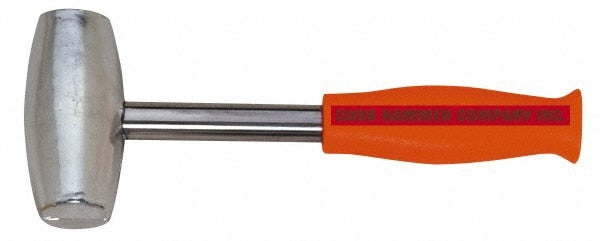 Non-Marring Hammer: 4 lb, 1-3/4" Face Dia, Zinc Head