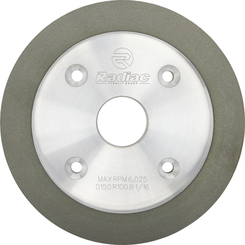 Tool & Cutting Grinding Wheel: 6" Dia, 3/4" Width, 1-1/2" Hole, 150 Grit, R Hardness, Type 6A2C