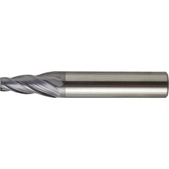 Tapered End Mill: 0.5 deg Angle per Side, 3.00 mm Small Dia, 10.00 mm LOC, 4 Flute, Square End