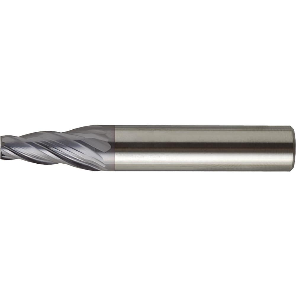 Tapered End Mill: 2.5 deg Angle per Side, 5.00 mm Small Dia, 20.00 mm LOC, 4 Flute, Square End