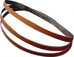 Abrasive Belt:  1/2" Wide, 24" OAL, 180 Grit, Aluminum Oxide