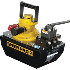 Power Hydraulic Pumps & Jacks; Type: Air Hydraulic Pump; 1st Stage Pressure Rating: 10000; 2nd Stage Pressure Rating: 10000; Pressure Rating (psi): 10000; Oil Capacity: 1 gal; Actuation: Double Acting; Cylinder Operating Function: Advance, Hold and Retrac