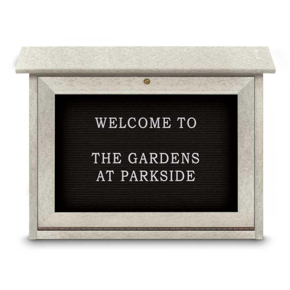 Enclosed Letter Board: 24" Wide, 18" High, Laminate, Black