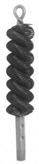 Coiled Flat Wire Double Spiral Tube Brush: 7/8" Dia, 7-1/2" OAL