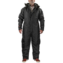 Coveralls & Overalls; Garment Style: Coveralls; Size: 5X-Large; Color: Black; Material: 420D Polyurethane Coated Nylon, Polyester; Hazardous Protection Level: Non-Hazardous; Ankle Style: Open