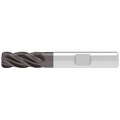 Corner Radius End Mill: 20.00 mm Dia, 41.00 mm LOC, 0.50 mm Radius, 4 Flute, Solid Carbide