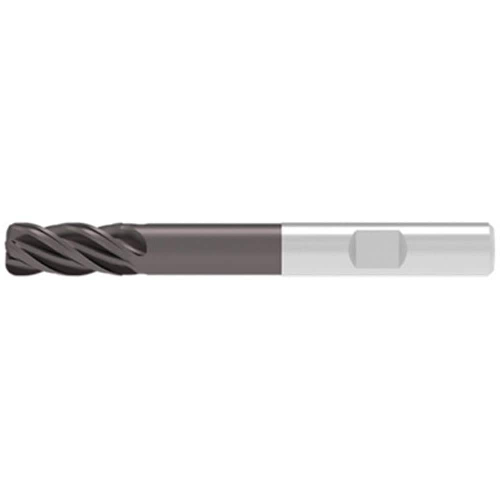 Corner Radius End Mill: 6.00 mm Dia, 13.00 mm LOC, 0.30 mm Radius, 4 Flute, Solid Carbide