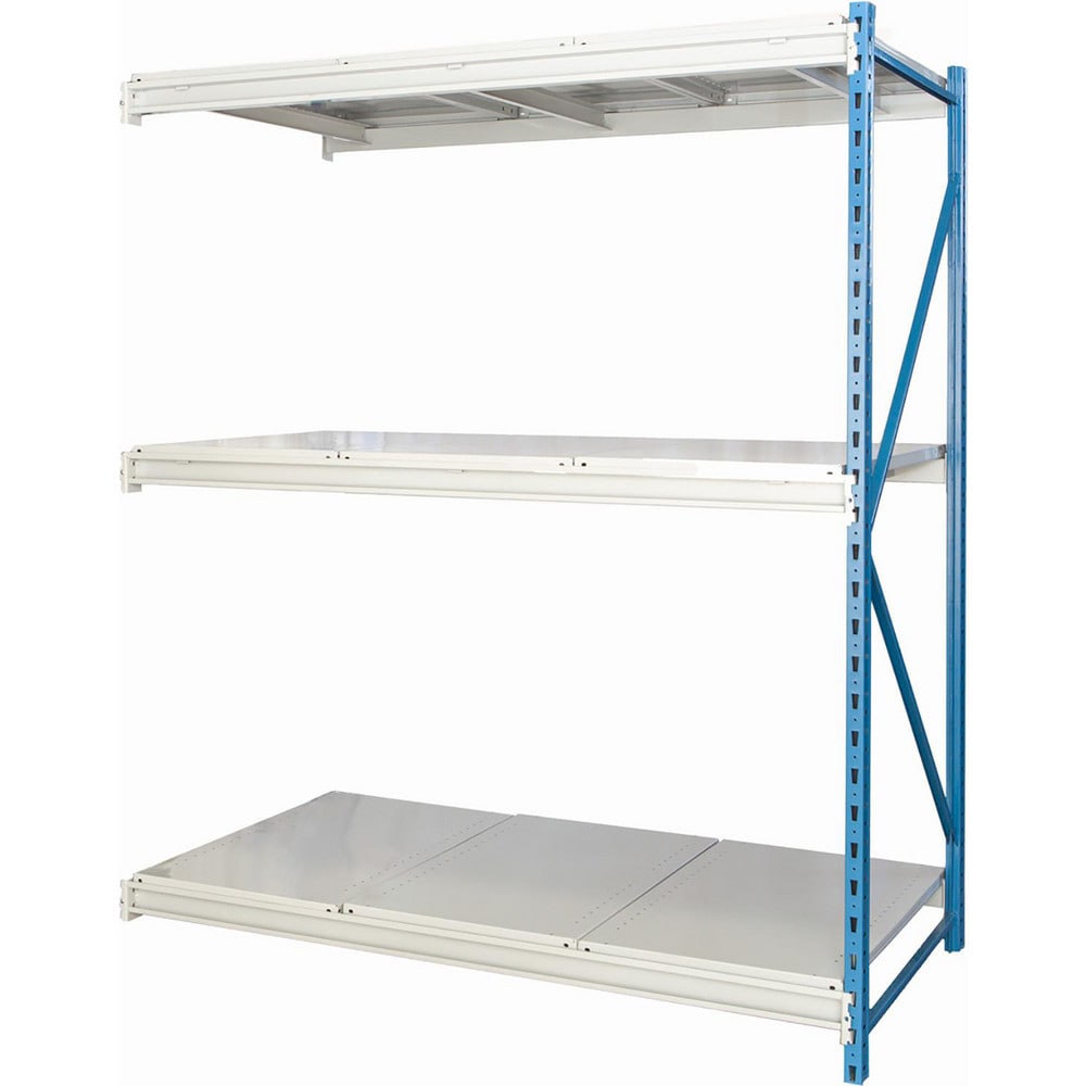 Storage Racks; Rack Type: Bulk Rack Add-On; Overall Width (Inch): 72; Overall Height (Inch): 123; Overall Depth (Inch): 36; Material: Steel; Color: Marine Blue, Light Gray; Finish: Powder Coated