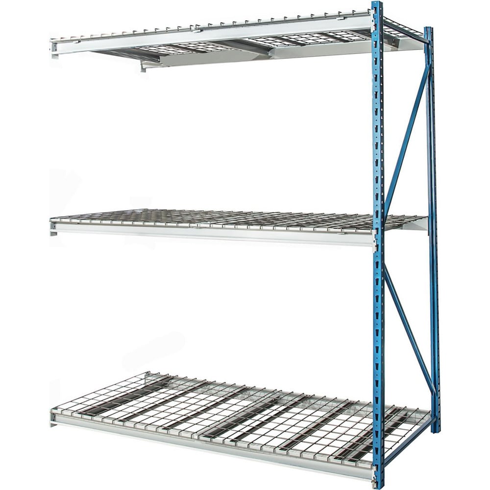 Storage Racks; Rack Type: Bulk Rack Add-On; Overall Width (Inch): 72; Overall Height (Inch): 123; Overall Depth (Inch): 36; Material: Steel; Color: Marine Blue, Light Gray; Finish: Powder Coated