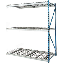 Storage Racks; Rack Type: Bulk Rack Add-On; Overall Width (Inch): 48; Overall Height (Inch): 87; Overall Depth (Inch): 48; Material: Steel; Color: Marine Blue, Light Gray; Finish: Powder Coated