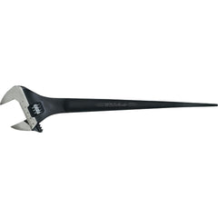 Adjustable Wrench: 16" OAL, 2-5/32" Jaw Capacity