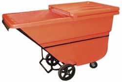 Polyethylene Basket Truck: 5/8 cu yd, 1,500 lb Capacity, 37" High, 26-1/2" Wide, 55" Long