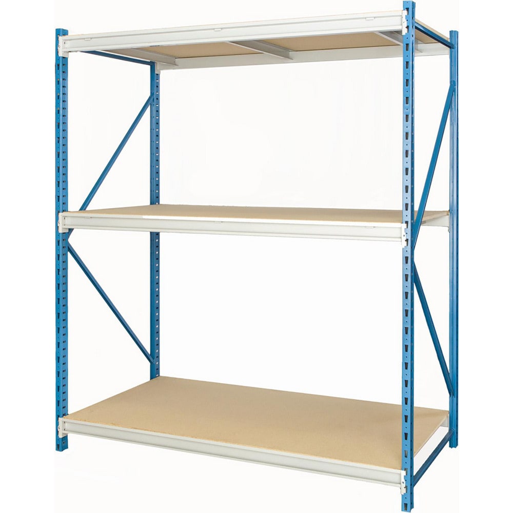 Storage Racks; Rack Type: Bulk Rack Starter Unit; Overall Width (Inch): 60; Overall Height (Inch): 87; Overall Depth (Inch): 48; Material: Steel; Color: Marine Blue, Light Gray; Finish: Powder Coated