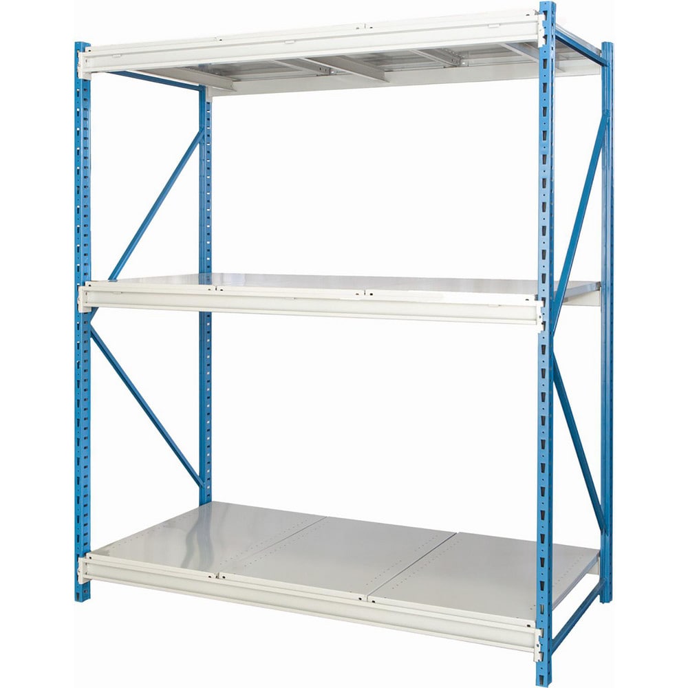 Storage Racks; Rack Type: Bulk Rack Starter Unit; Overall Width (Inch): 60; Overall Height (Inch): 87; Overall Depth (Inch): 48; Material: Steel; Color: Marine Blue, Light Gray; Finish: Powder Coated