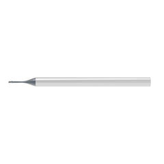 Corner Radius End Mill: 1.50 mm Dia, 1.50 mm LOC, 0.30 mm Radius, 2 Flute, Solid Carbide