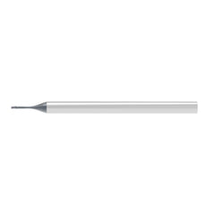 Corner Radius End Mill: 1.00 mm Dia, 1.00 mm LOC, 0.20 mm Radius, 2 Flute, Solid Carbide