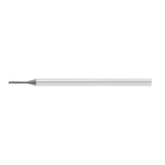 Corner Radius End Mill: 0.50 mm Dia, 0.50 mm LOC, 0.10 mm Radius, 2 Flute, Solid Carbide