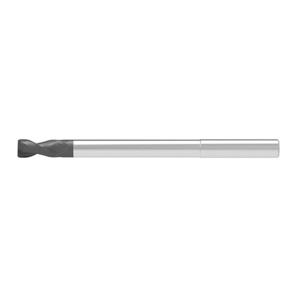 Corner Radius End Mill: 4.00 mm Dia, 15.00 mm LOC, 0.50 mm Radius, 2 Flute, Solid Carbide