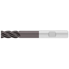 Corner Chamfer End Mill: 4.00 mm Dia, 11.00 mm LOC, 4 Flute, 0.10 mm Chamfer Width, Solid Carbide