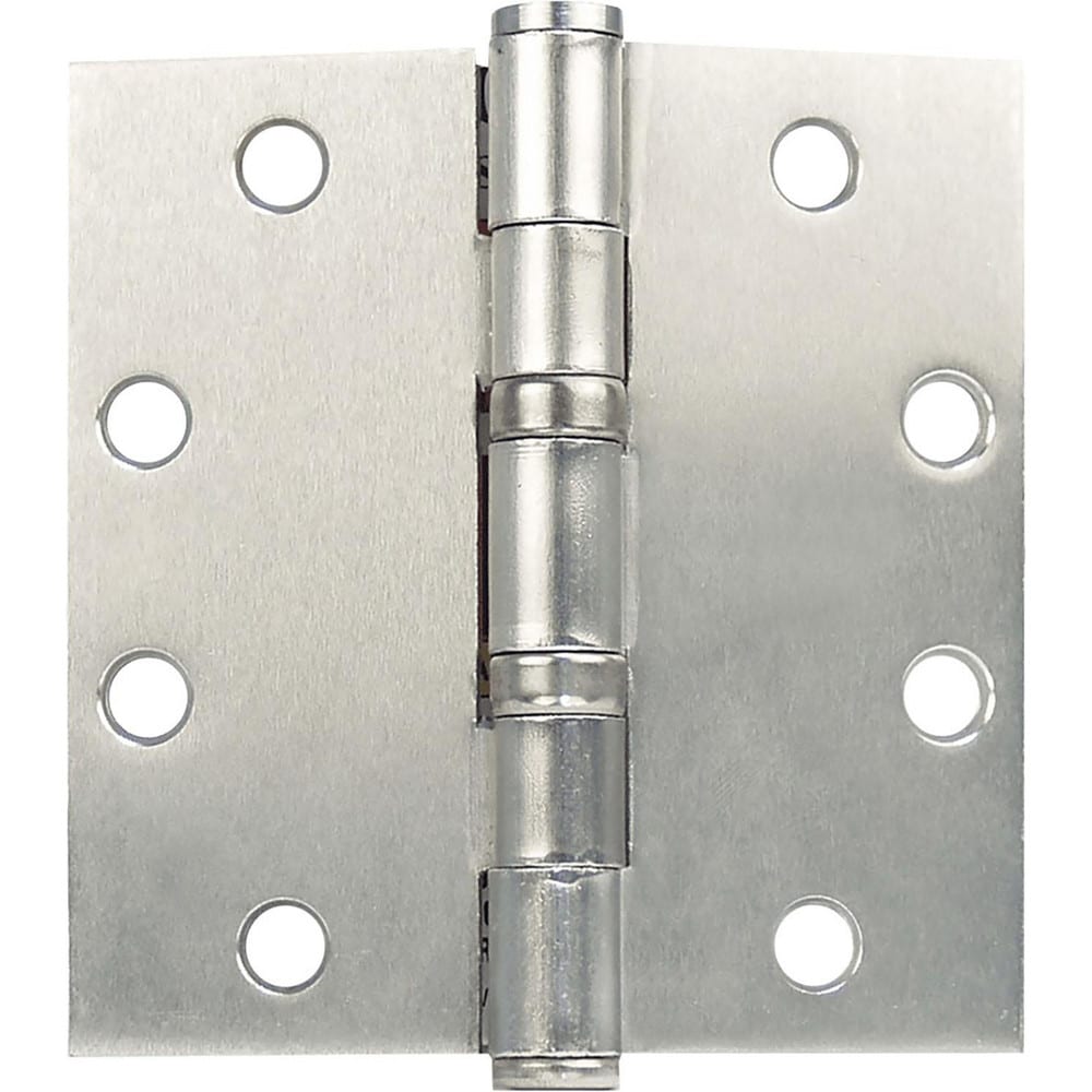 Commercial Hinges; Mount Type: Full-Mortise; Hinge Material: Steel; Length (Inch): 4-1/2; Finish: Satin Stainless Steel; Door Leaf Height (Decimal Inch): 4.5000; Door Leaf Width (Decimal Inch): 2.2500; Frame Leaf Height (Decimal Inch): 4.5000