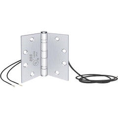 Commercial Hinges; Mount Type: Full-Mortise; Hinge Material: Steel; Length (Inch): 4-1/2; Finish: Satin Stainless Steel; Door Leaf Height (Decimal Inch): 4.5000; Door Leaf Width (Decimal Inch): 2.2500; Frame Leaf Height (Decimal Inch): 4.5000