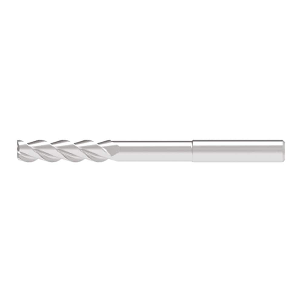 Corner Radius End Mill: 12.00 mm Dia, 49.00 mm LOC, 4.00 mm Radius, 3 Flute, Solid Carbide