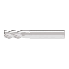 Corner Radius End Mill: 12.00 mm Dia, 25.00 mm LOC, 4.00 mm Radius, 3 Flute, Solid Carbide