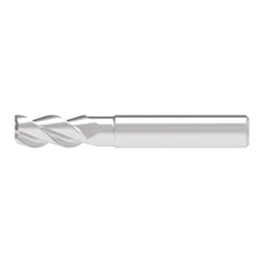 Corner Radius End Mill: 12.00 mm Dia, 25.00 mm LOC, 1.00 mm Radius, 3 Flute, Solid Carbide