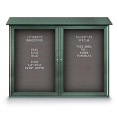 Enclosed Letter Board: 45" Wide, 36" High, Fabric, Gray