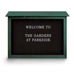 Enclosed Letter Board: 45" Wide, 36" High, Laminate, Black