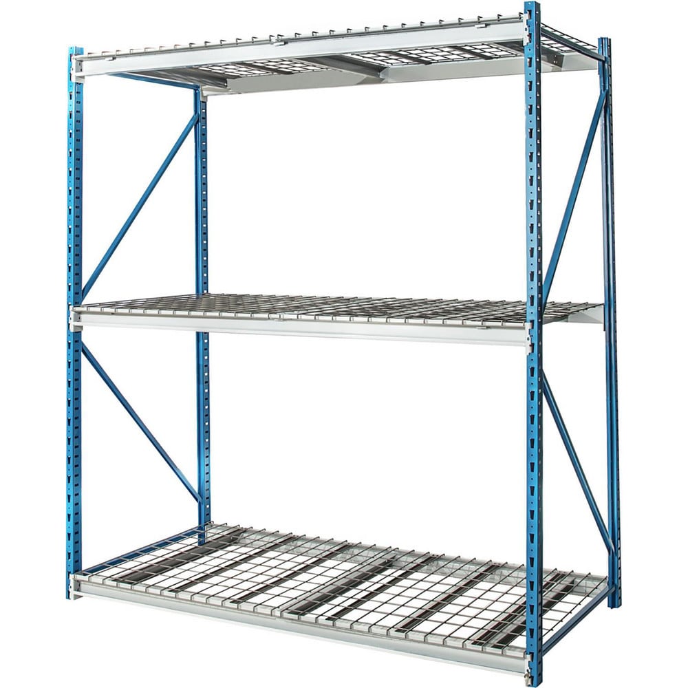 Storage Racks; Rack Type: Bulk Rack Starter Unit; Overall Width (Inch): 96; Overall Height (Inch): 87; Overall Depth (Inch): 24; Material: Steel; Color: Marine Blue, Light Gray; Finish: Powder Coated