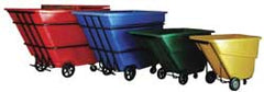 Polyethylene Basket Truck: 1,400 lb Capacity, 39-1/2" High, 32" Wide, 69" Long