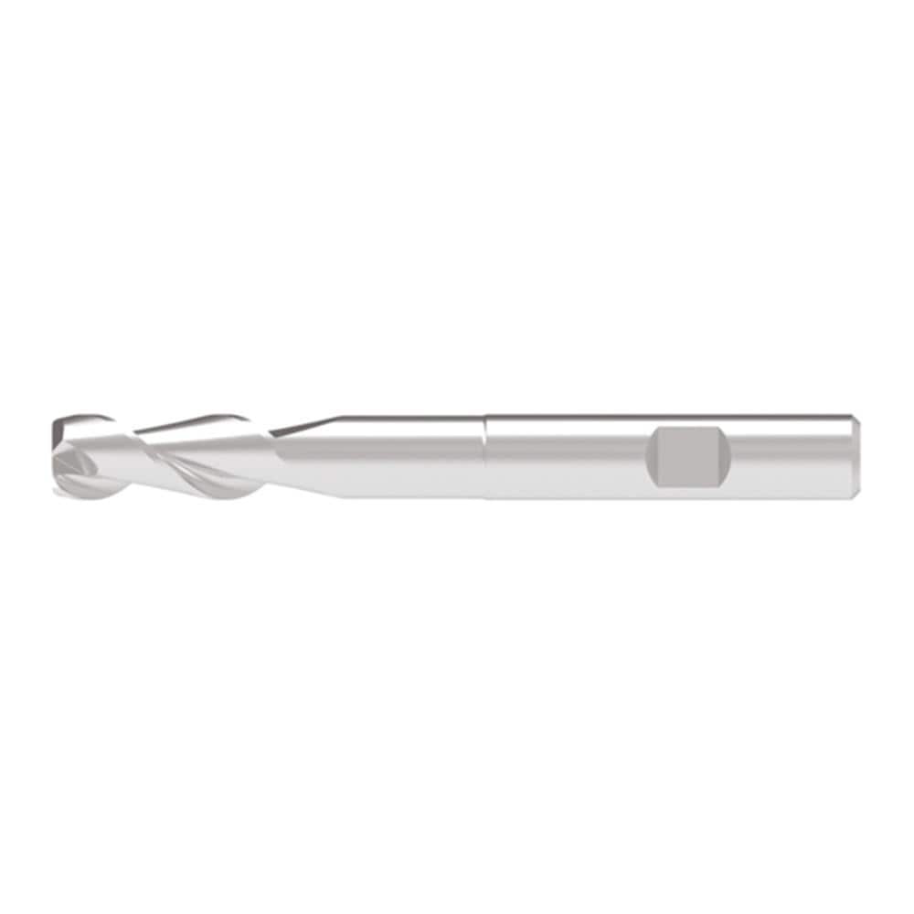 Corner Chamfer End Mill: 5.50 mm Dia, 16.00 mm LOC, 2 Flute, 0.10 mm Chamfer Width, Solid Carbide