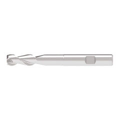 Corner Chamfer End Mill: 5.50 mm Dia, 16.00 mm LOC, 2 Flute, 0.10 mm Chamfer Width, Solid Carbide