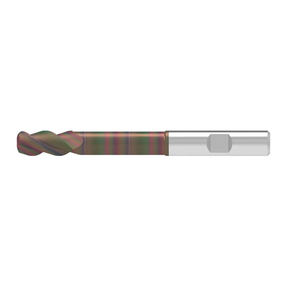 Corner Radius End Mill: 16.00 mm Dia, 41.00 mm LOC, 1.50 mm Radius, 3 Flute, Solid Carbide