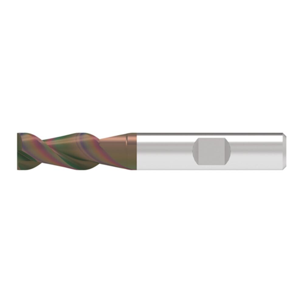 Corner Chamfer End Mill: 13.00 mm Dia, 29.00 mm LOC, 2 Flute, 0.10 mm Chamfer Width, Solid Carbide