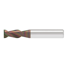 Corner Chamfer End Mill: 11.00 mm Dia, 25.00 mm LOC, 2 Flute, 0.10 mm Chamfer Width, Solid Carbide