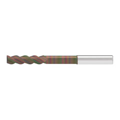 Corner Radius End Mill: 3.00 mm Dia, 12.50 mm LOC, 0.50 mm Radius, 3 Flute, Solid Carbide