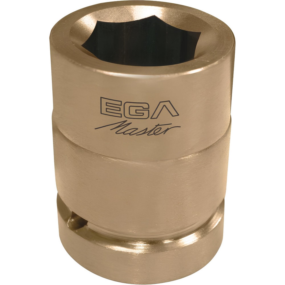 Impact Socket: 3/4" Drive, 1-1/8" Socket, Hex Drive