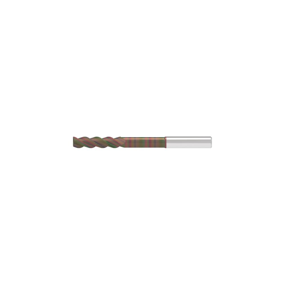 Corner Chamfer End Mill: 11.00 mm Dia, 49.00 mm LOC, 3 Flute, 0.20 mm Chamfer Width, Solid Carbide