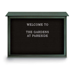 Enclosed Letter Board: 52" Wide, 40" High, Laminate, Black