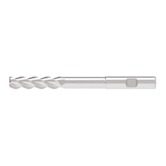 Corner Radius End Mill: 4.00 mm Dia, 16.50 mm LOC, 1.00 mm Radius, 3 Flute, Solid Carbide