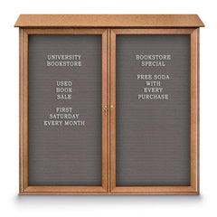 Enclosed Letter Board: 48" Wide, 48" High, Fabric, Gray