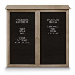 Enclosed Letter Board: 48" Wide, 48" High, Laminate, Black
