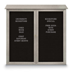 Enclosed Letter Board: 48" Wide, 48" High, Laminate, Black