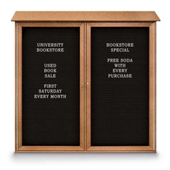 Enclosed Letter Board: 48" Wide, 48" High, Laminate, Black